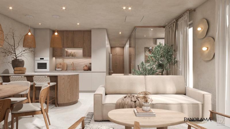 Salon, styl japandi, design/fot.panoramapark.pl