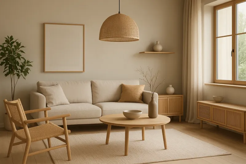 Wnętrze w stylu japandi Źródło: chatgpt.com